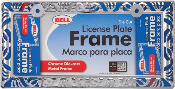 Bell Automotive 22-1-46455-8 Universal Chrome Die-Cut Design License Plate Frame - Image 2