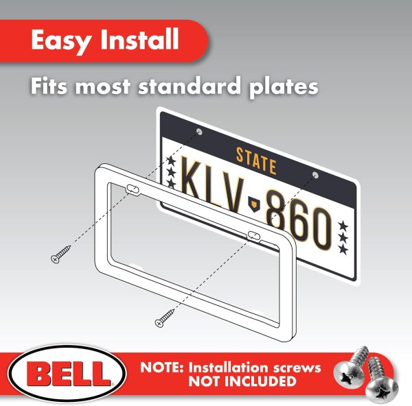 Bell Automotive 22-1-46455-8 Universal Chrome Die-Cut Design License Plate Frame - Image 3