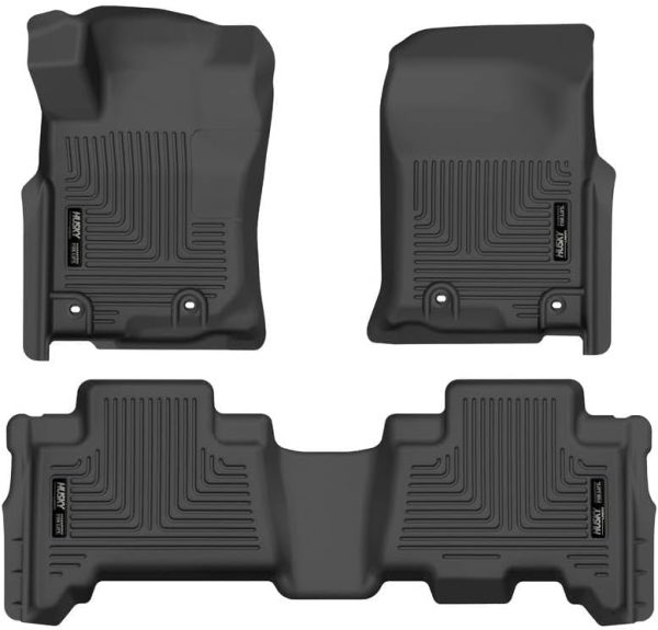 Husky Liners Weatherbeater Floor Mats | Fits 2013 - 2017 Honda Accord Sedan | Front & 2nd Row, 3-pc Black - 98481