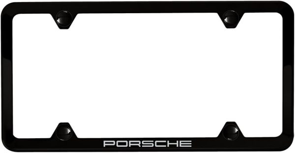 Porsche Slimline License Plate Holder in Black