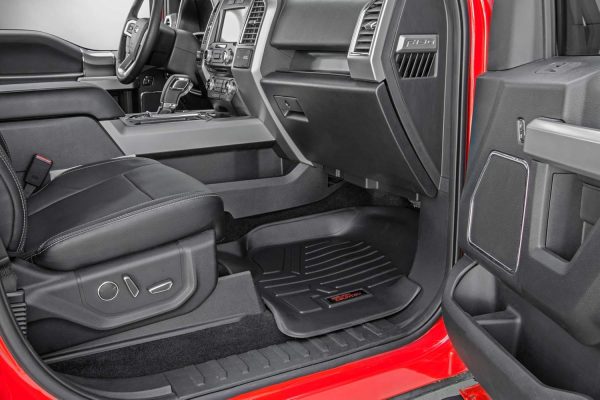 Rough Country Floor Mats for 2007-2013 Jeep Wrangler JK Unlimited - M-60712, Front | Rear, Black - Image 6