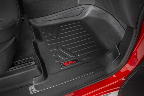 Rough Country Floor Mats for 2007-2013 Jeep Wrangler JK Unlimited - M-60712, Front | Rear, Black - Image 9