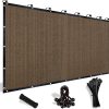 Shade&Beyond Customized Size 90% Sun Shade Cloth with Grommets, 06' X 08' Pergola Shade Cover Canopy, Mesh Tarp Sun Screens for Patio, Outdoor, Garden, Backyard, Mocha, GN03